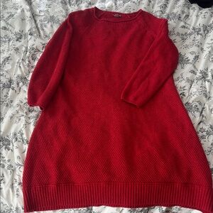J Jill Elegant Red Women's Sweater dress